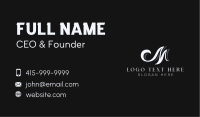 Elegant Cursive Letter M Business Card Image Preview