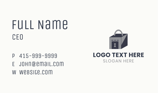 Storage Lock Box Business Card Design Image Preview