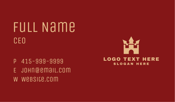 Crown Tower Monarch Business Card Design Image Preview