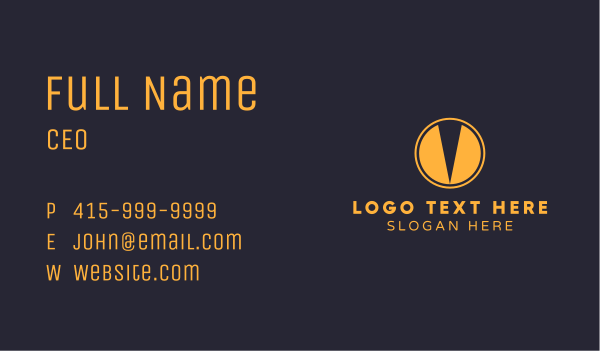 Yellow Corporate Slice Business Card Design Image Preview