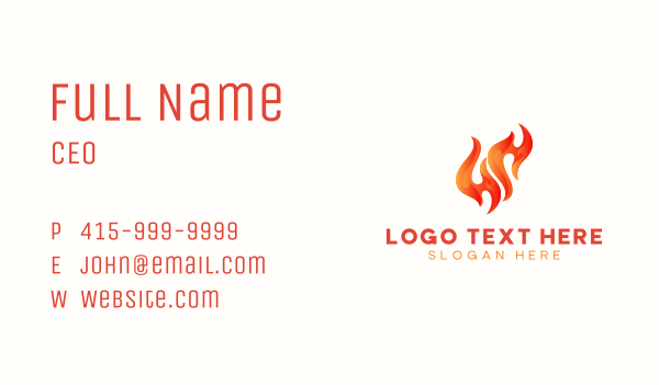 Red Burning Flame Business Card Design Image Preview