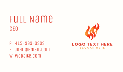 Red Burning Flame Business Card Image Preview