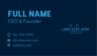 Blue Cyber Letter  Business Card Image Preview