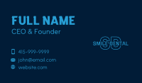 Blue Cyber Letter  Business Card Image Preview