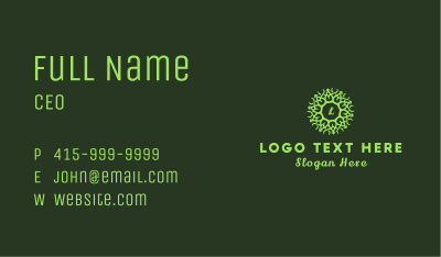 Vine Wreath Lettermark Business Card Image Preview