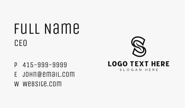 Professional Brand Swoosh Letter S Business Card Design Image Preview