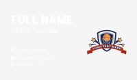 Basketball Sports Shield Business Card Image Preview