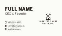 Black Monoline House Hammer Business Card Image Preview