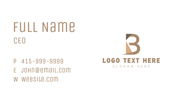 Generic Agency Letter B Business Card Design Image Preview
