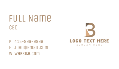 Generic Agency Letter B Business Card Image Preview