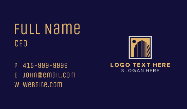 Urban Towers Architecture Business Card Design Image Preview