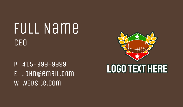 Football Sports Crest  Business Card Design Image Preview