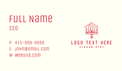 Home Renovation Paintbrush Business Card