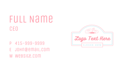 Strawberry Donut Shop Business Card Image Preview