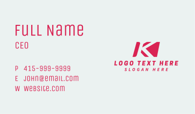 Logistics Forwarding Letter K Business Card Image Preview