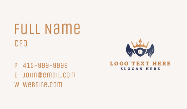 Royalty Wings Security Letter Business Card Design Image Preview