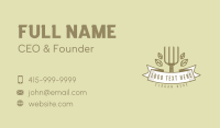 Rustic Gardening Fork Business Card Design