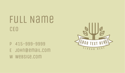 Rustic Gardening Fork Business Card Image Preview