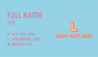 Classic Bold Shadow Letter Business Card Image Preview