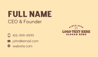 Classic Western Wordmark Business Card Image Preview