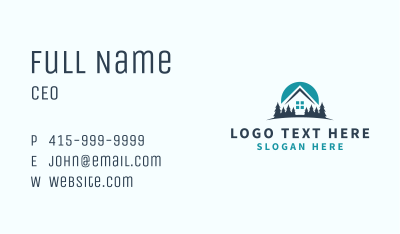 Forest Residential House Business Card