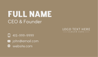Elegant Fancy Wordmark Business Card Image Preview