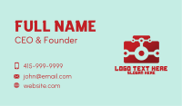 Red Digital Camera Business Card Image Preview
