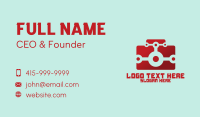 Red Digital Camera Business Card Design