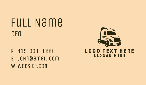 Freight Delivery Vehicle Business Card Design Image Preview