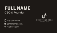 Luxury Finance A & O Monogram Business Card Image Preview