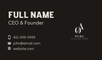 Luxury Finance A & O Monogram Business Card Image Preview