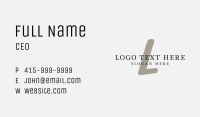 Feminine Luxe Letter Business Card Image Preview