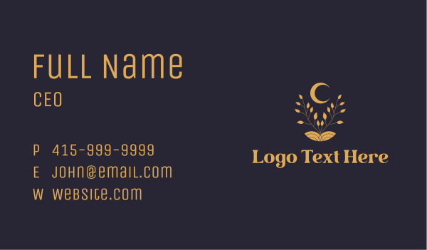 Night Moon Plant Business Card Design Image Preview