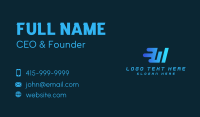 Tech Web Developer Letter W Business Card Design