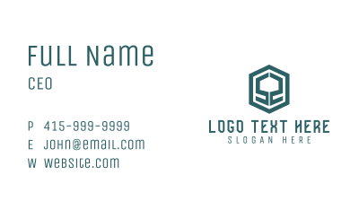 Business Hexagon Letter S Business Card Image Preview