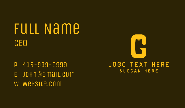 Gold Mallet Letter G Business Card Design Image Preview