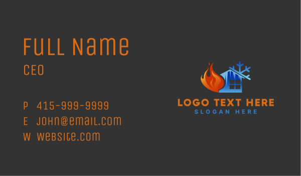 Ice Fire House Business Card Design Image Preview