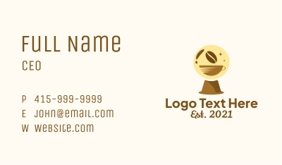 Crystal Ball Coffee Bean Business Card Image Preview