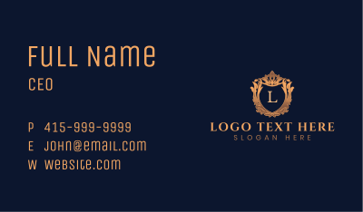 Deluxe Crest Shield Business Card Image Preview