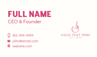 Pink Boutique Letter S  Business Card Design