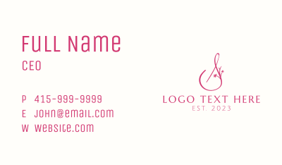 Pink Boutique Letter S  Business Card Image Preview