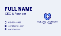 Blue Water Letter U Business Card Image Preview