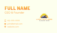 Tow Truck Sunset Business Card Image Preview