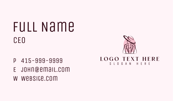 Feminine Fashion Clothing Business Card Design Image Preview