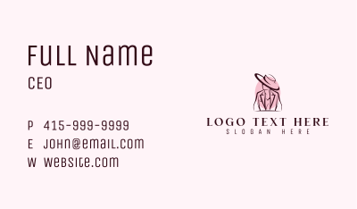 Feminine Fashion Clothing Business Card Image Preview