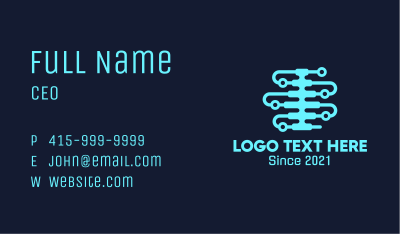 Digital Spine Circuit Business Card Image Preview