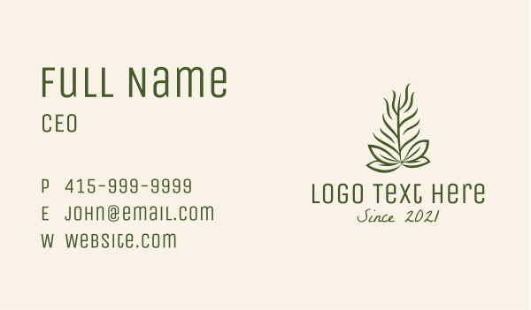 Botanical Plant Garden Business Card Design Image Preview