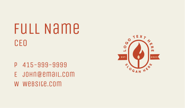 Fire Camping Emblem Business Card Design Image Preview