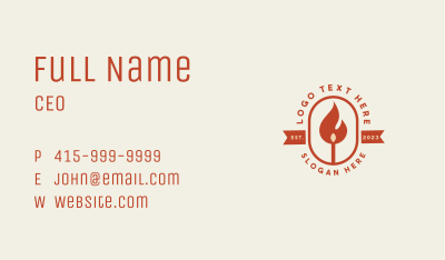 Fire Camping Emblem Business Card Image Preview