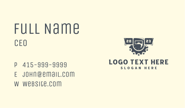 Welding Helmet Mechanic Business Card Design Image Preview